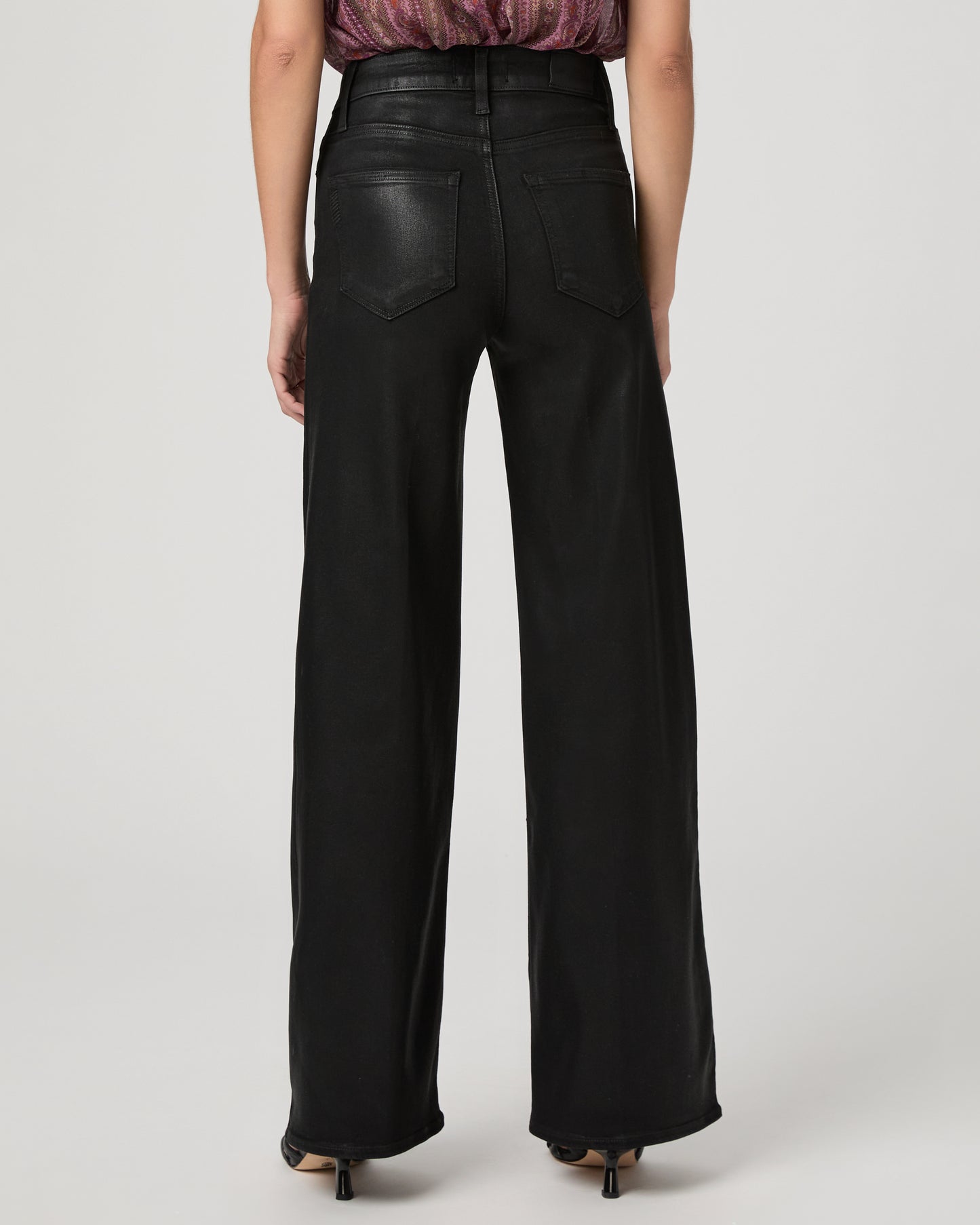 Anessa 31 Inch Wide Leg Jean - Black Fog Luxe Coating 23