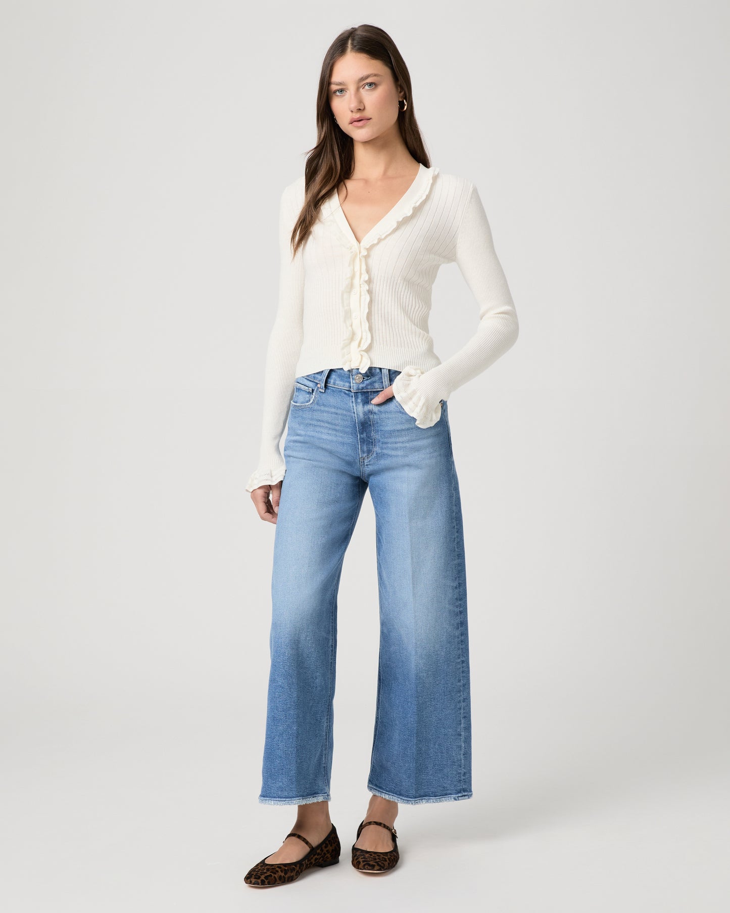 Sasha Ankle Wide Leg Jean - Buckingham 23