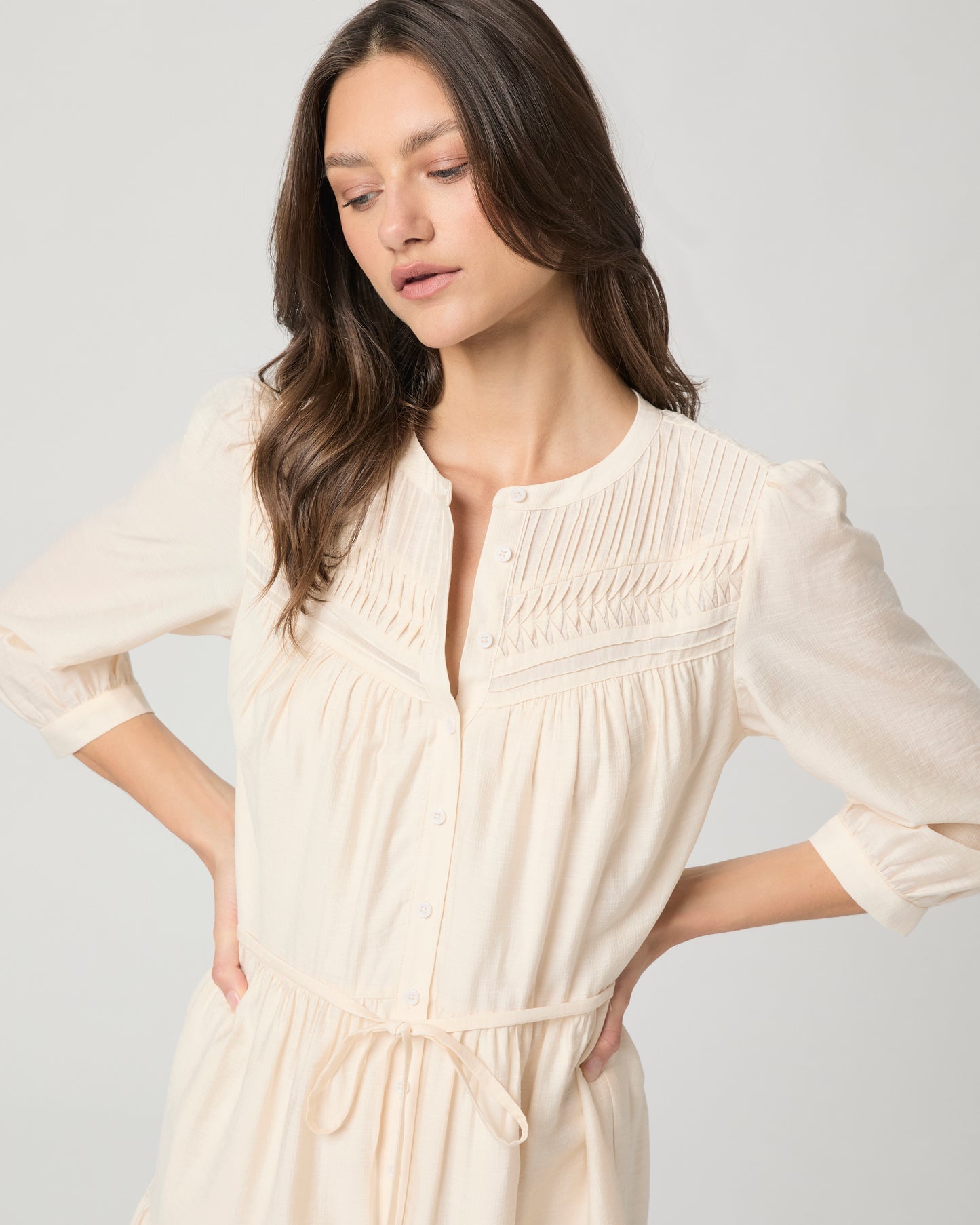 Fiume Dress - Oyster White XXS