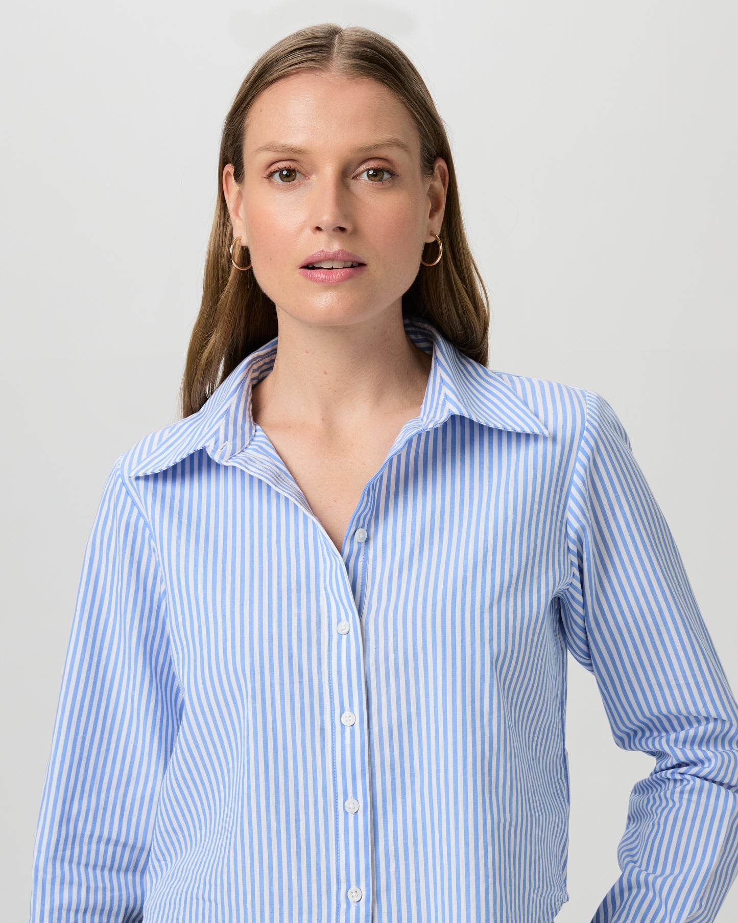 Doreen Shirt - White/Lake Blue XXS