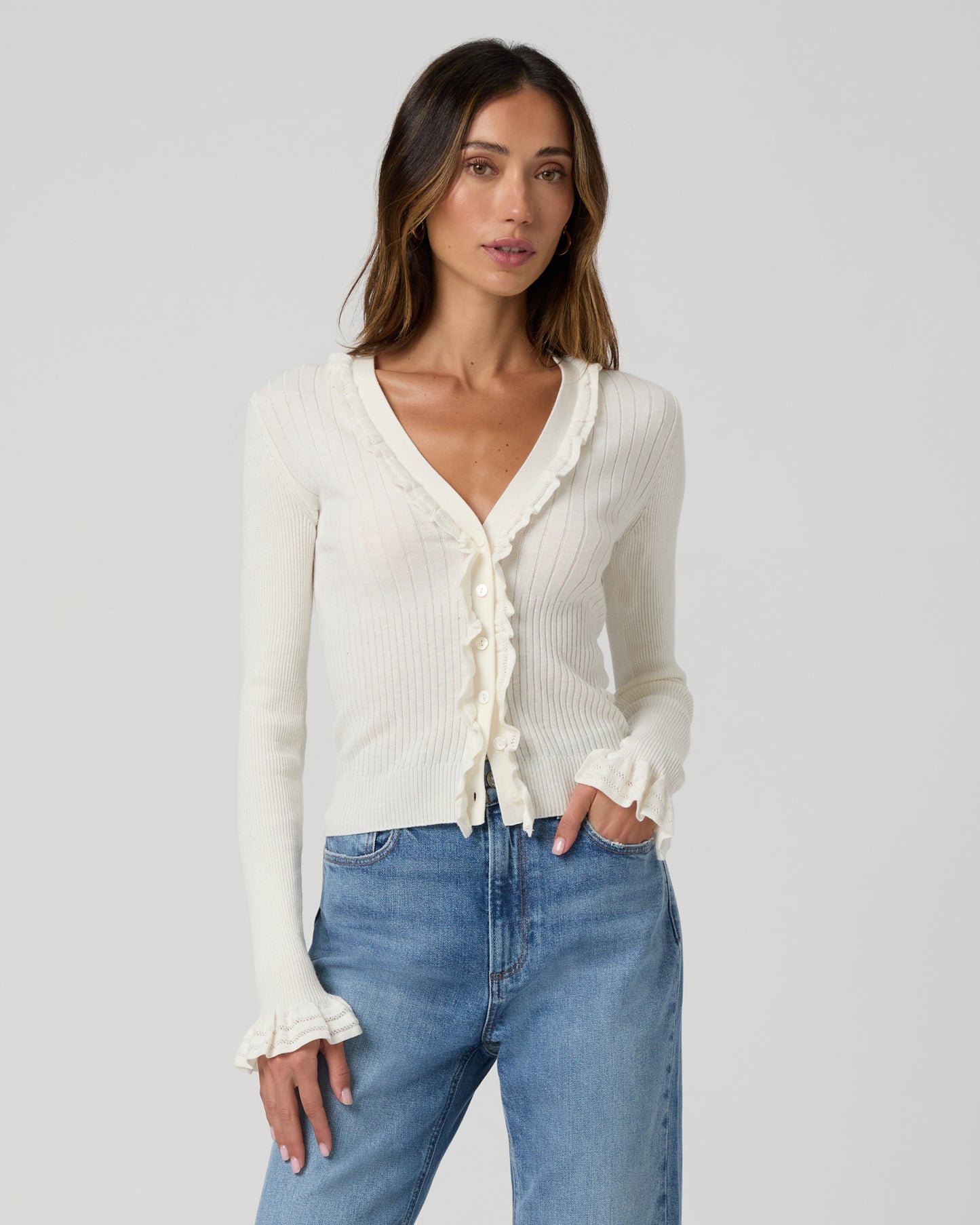 Demetra Cardigan - Antique White XXS