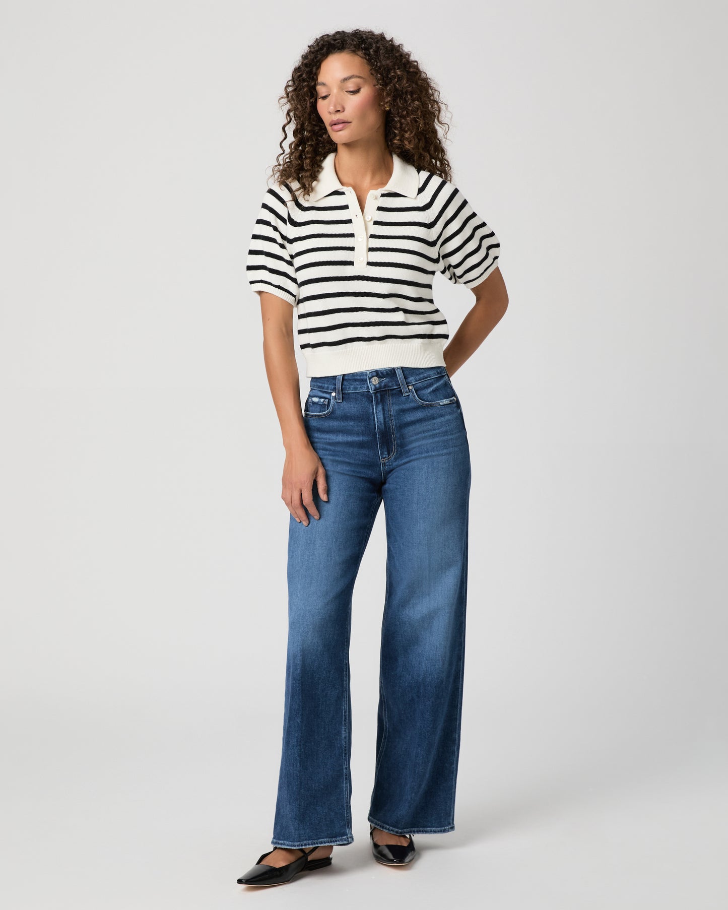 Birch Top - Antique White/Black XXS
