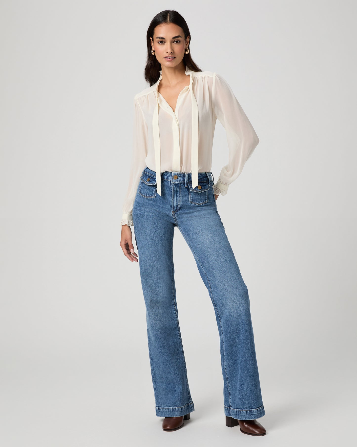 Leya Blouse - Antique White Silk