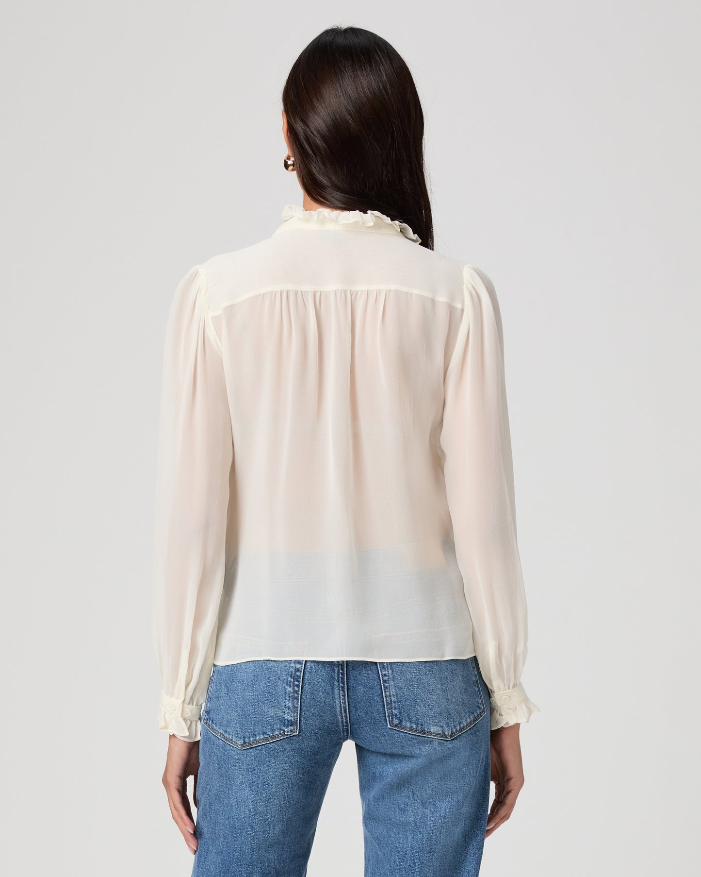 Leya Blouse - Antique White Silk
