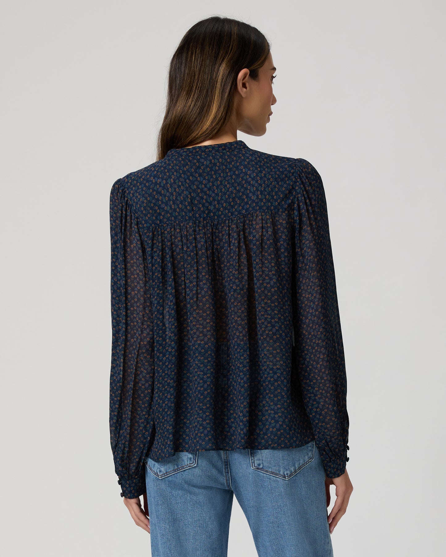Bibiana Blouse - Navy Multi XXS
