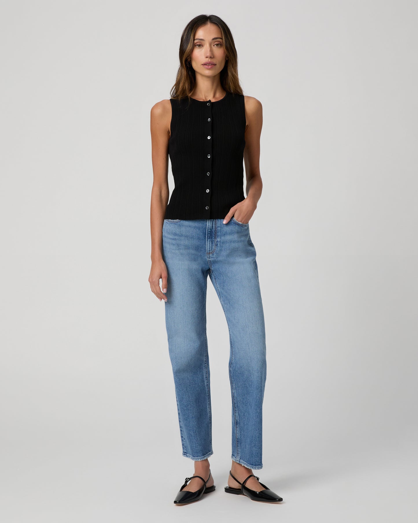 Leria Sweater Tank - Black XXS