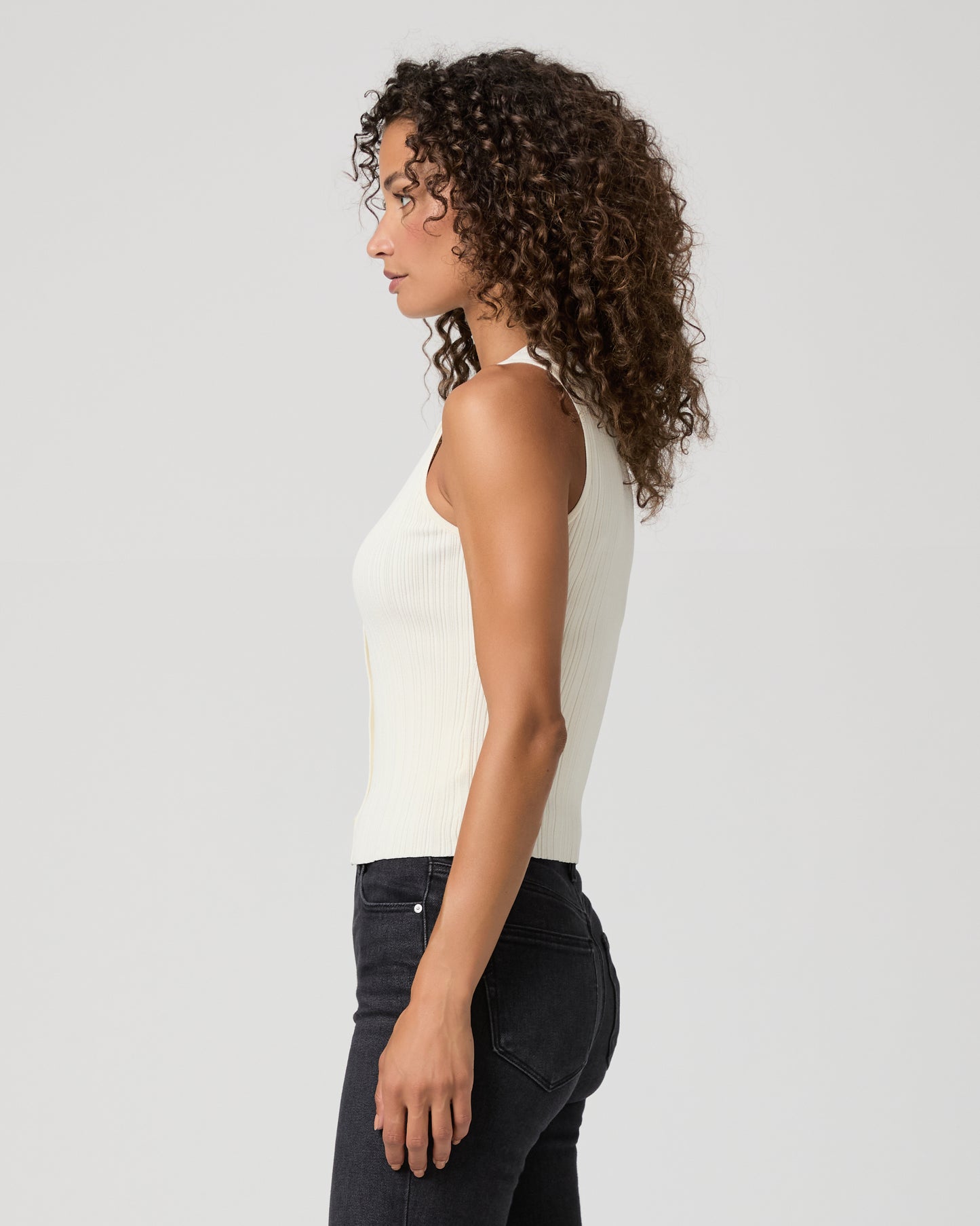 Leria Sweater Tank - Antique White XXS