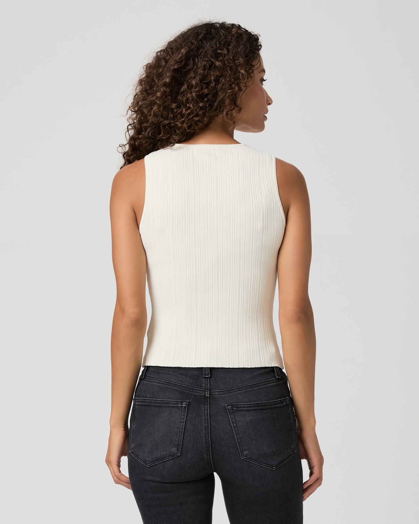 Leria Sweater Tank - Antique White XXS