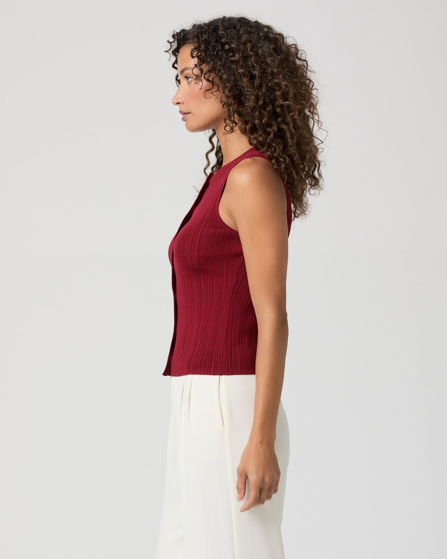 Leria Sweater Tank - Cranberry XXS