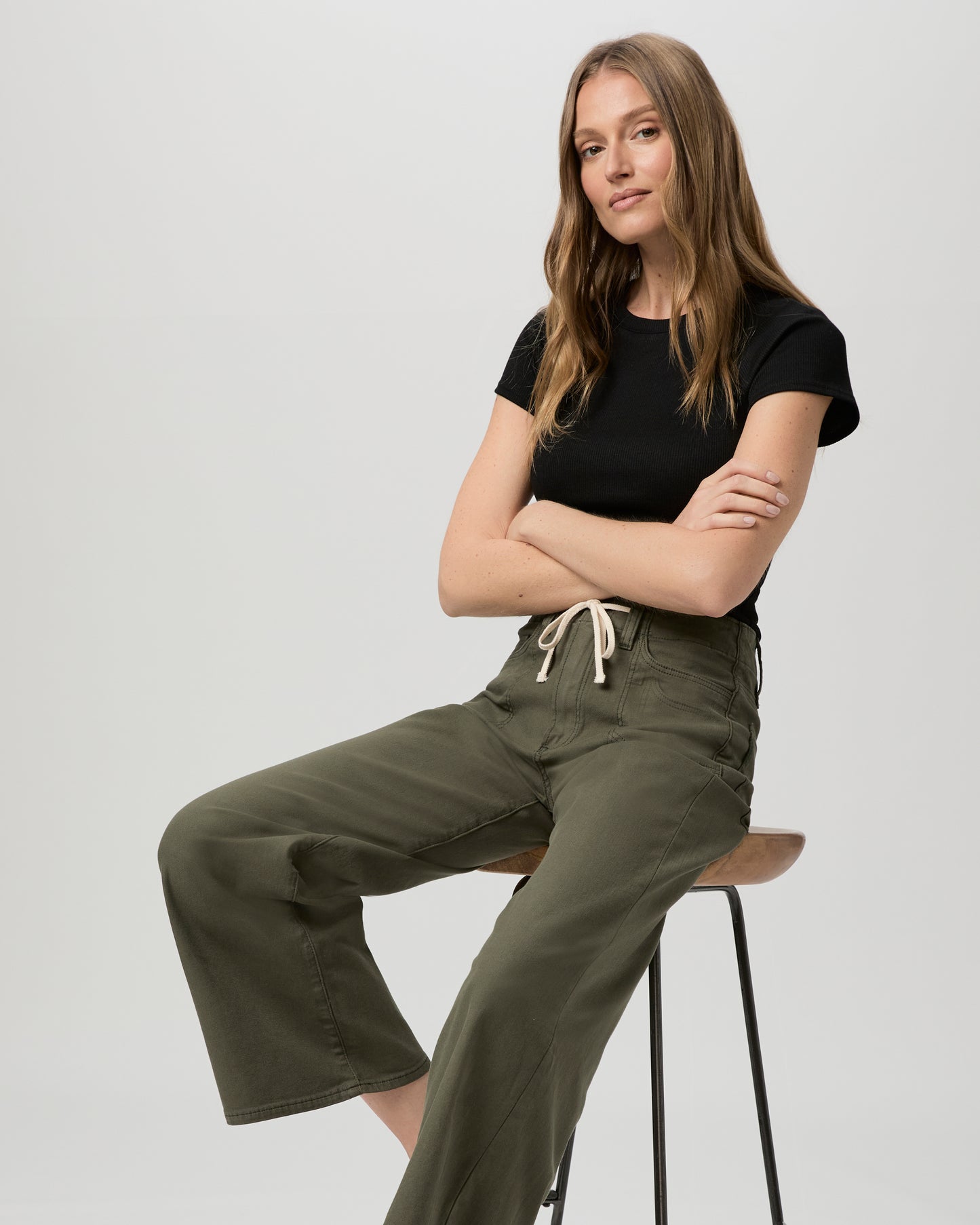 Ari Wide Leg Pant - Vintage Forester Green 23
