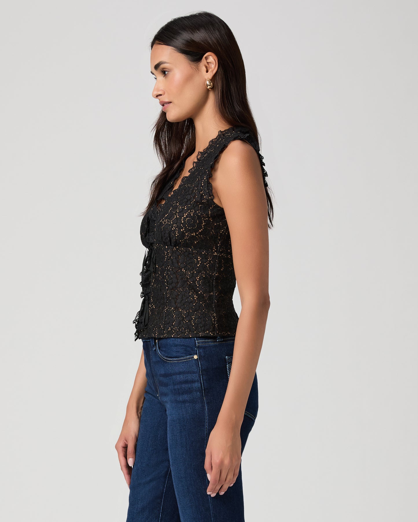 Anais Top - Black W/ Nude Brown Lining 00