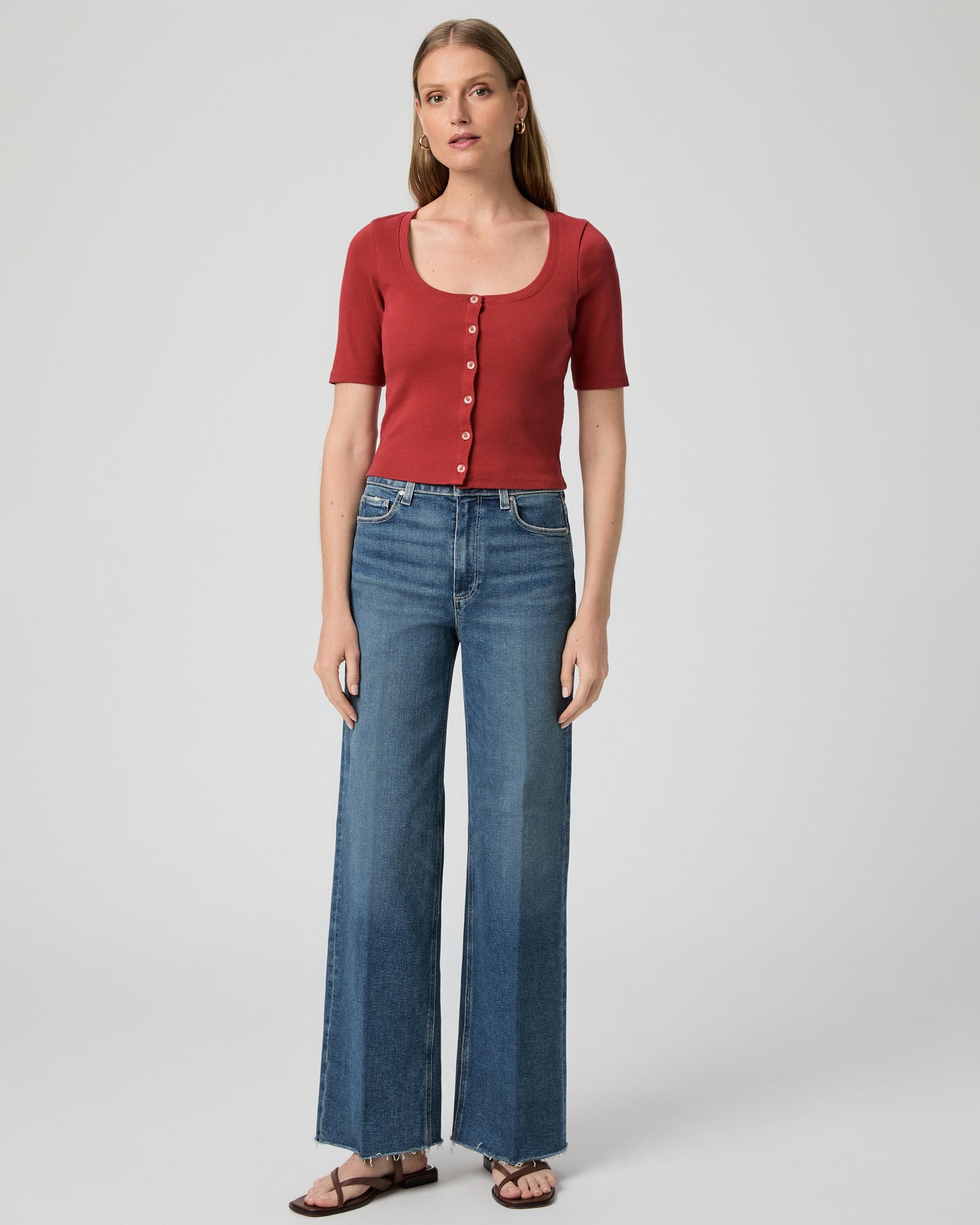 Evette Top - Carmine Red XXS