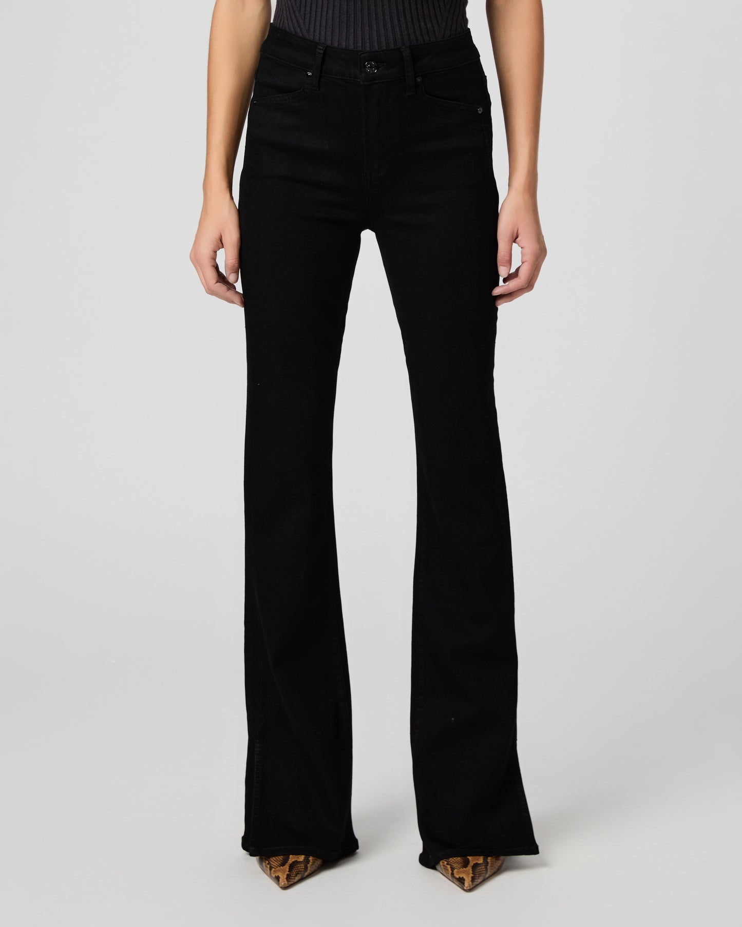 High Rise Laurel Canyon Bootcut - Black Shadow 23