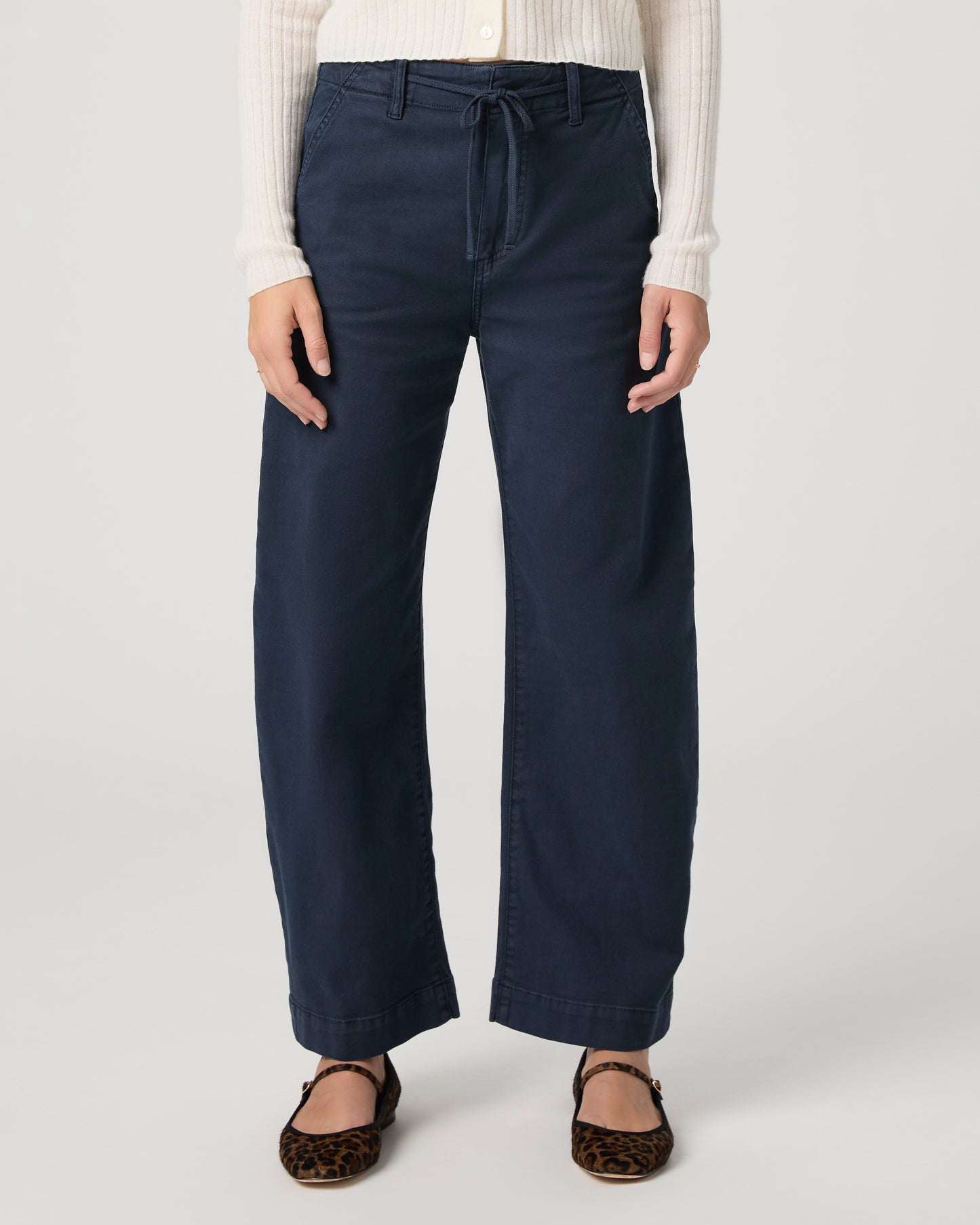 Arellia Ankle Barrel Leg Jean - Vintage Navy Seascape 23