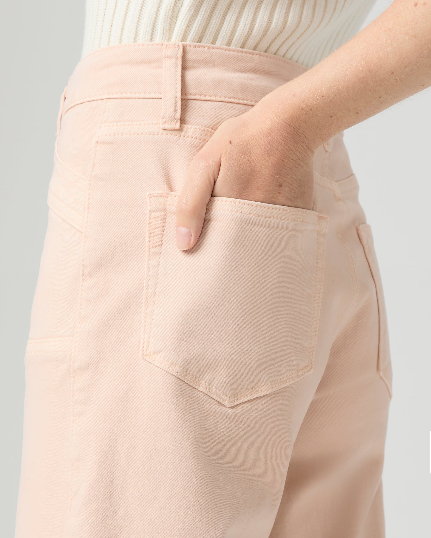Anessa Wide Leg Jean - Vintage Pink Petal 23