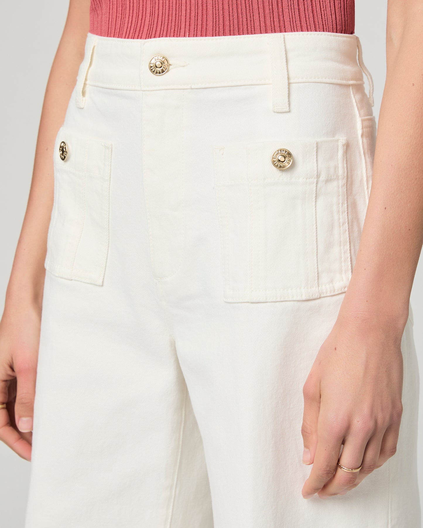 Lola Wide Leg Jean - Tonal Ecru 23