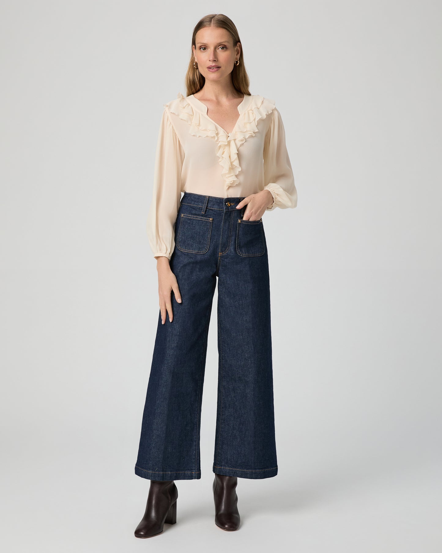 Harper Ankle Wide Leg Jean - Amora 23