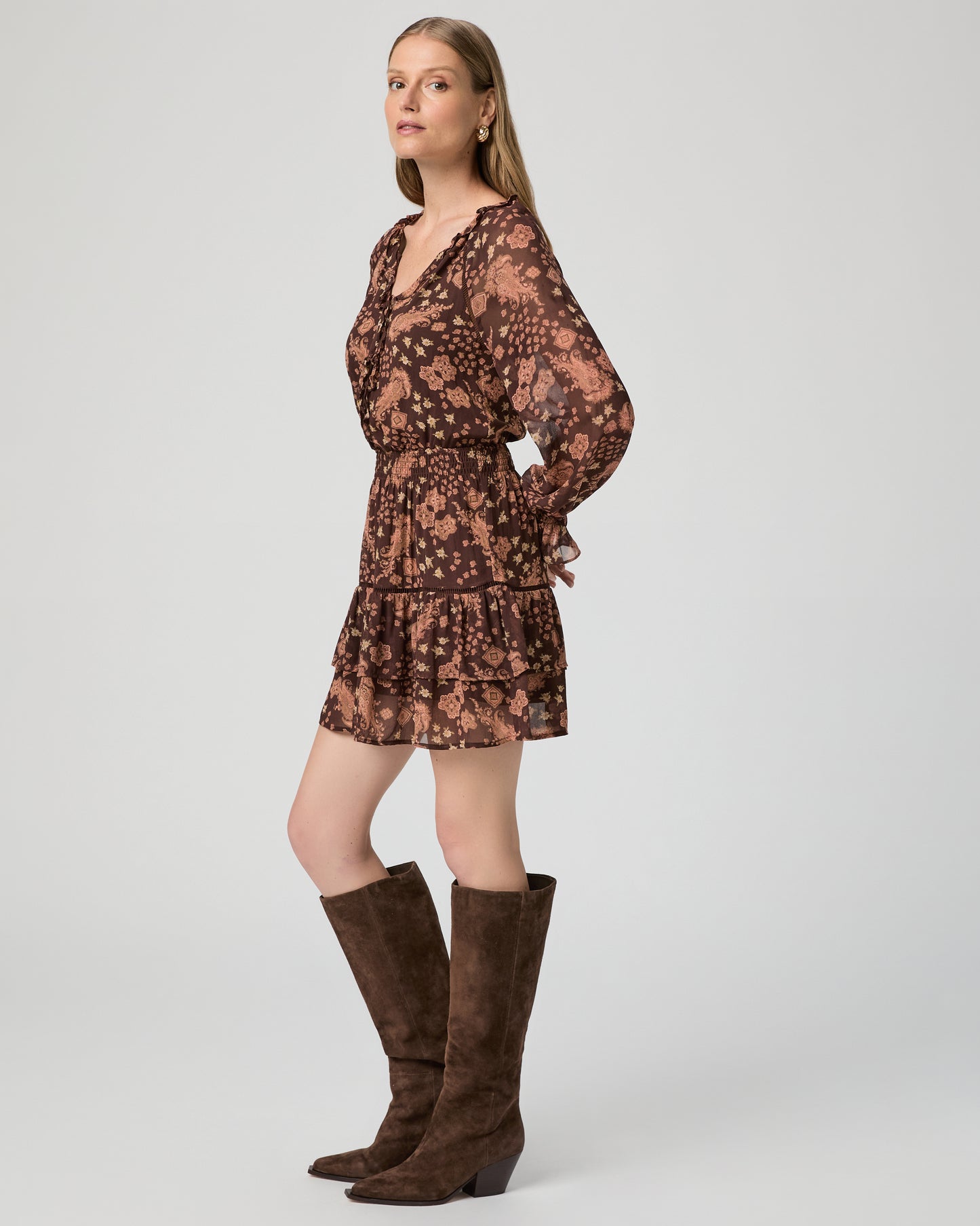 Alison Dress - Tamarind Multi Silk XXS