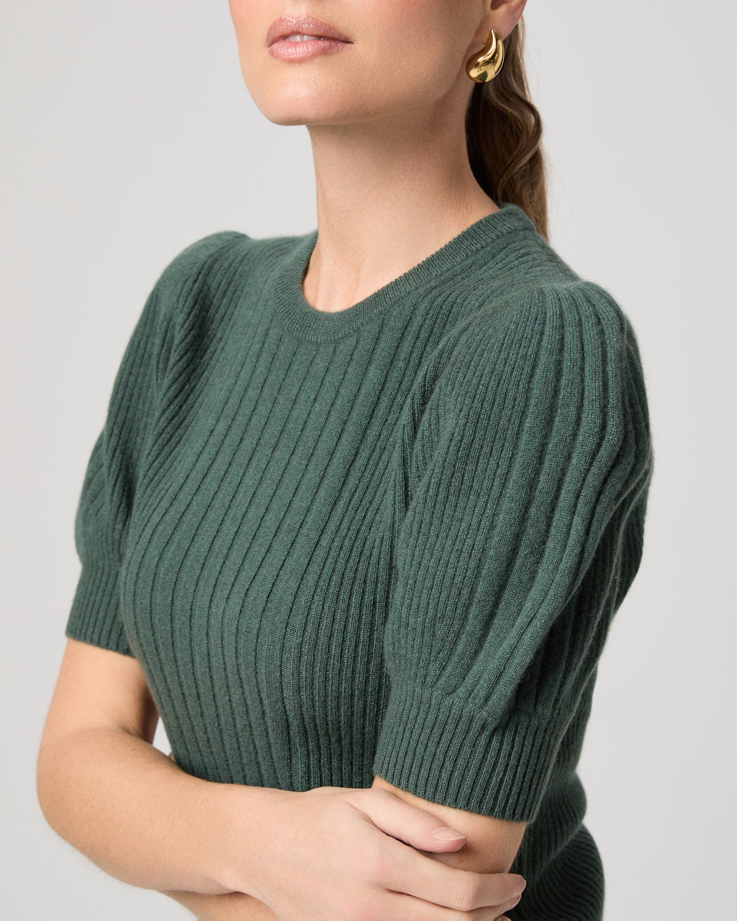 Kato Top - Fern Green Cashmere XXS