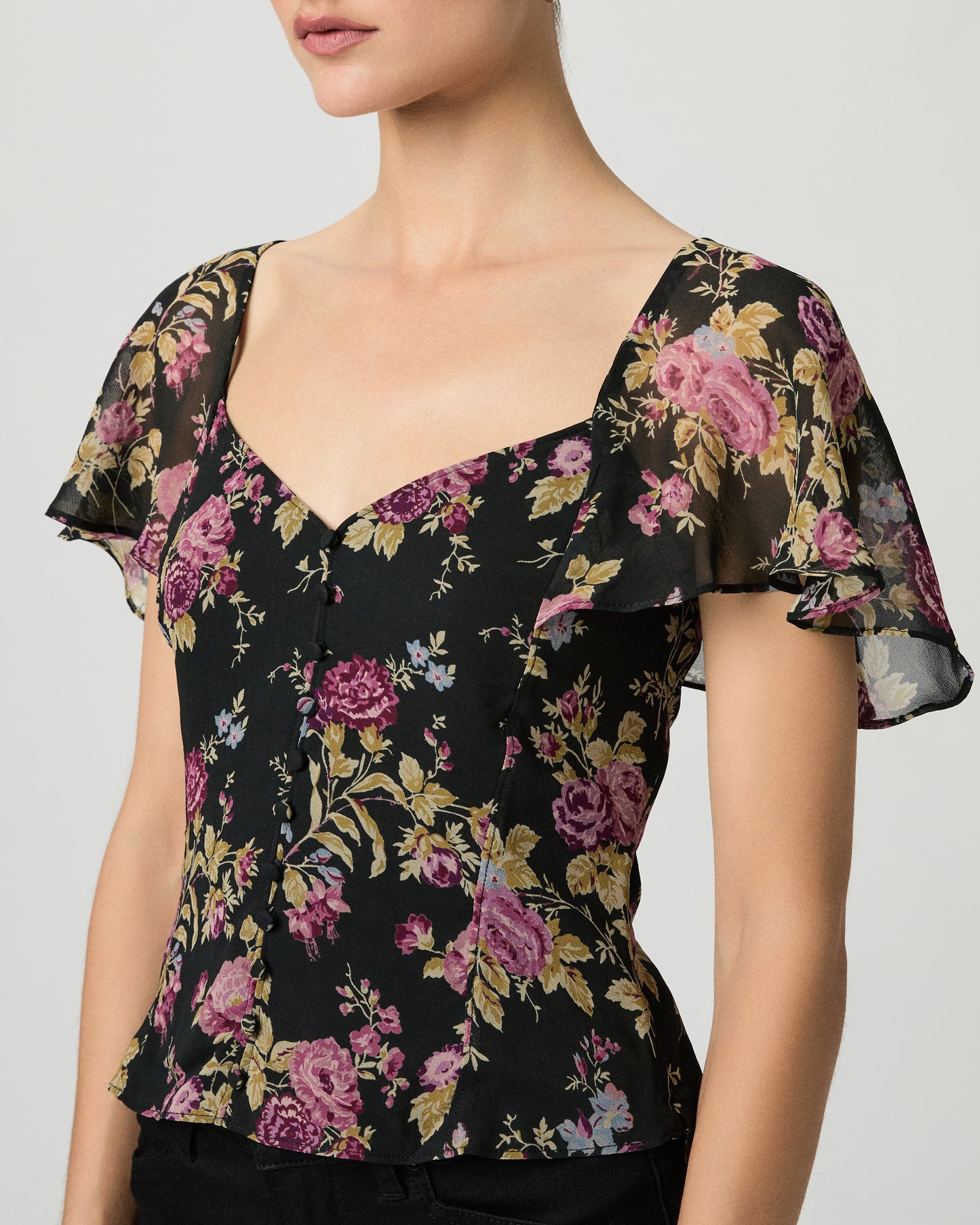 Kiko Top - Black Multi Silk 00