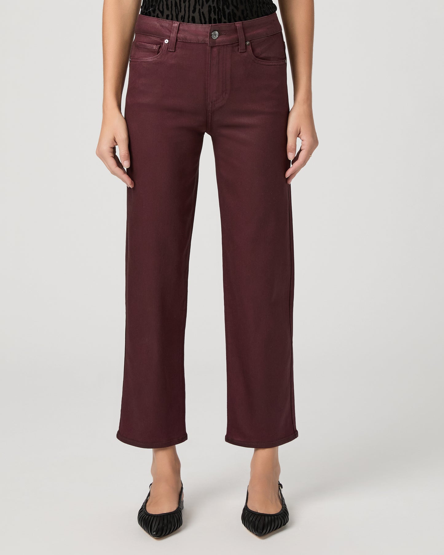 Mason Ankle Straight - Dark Oxblood Luxe Coating 23