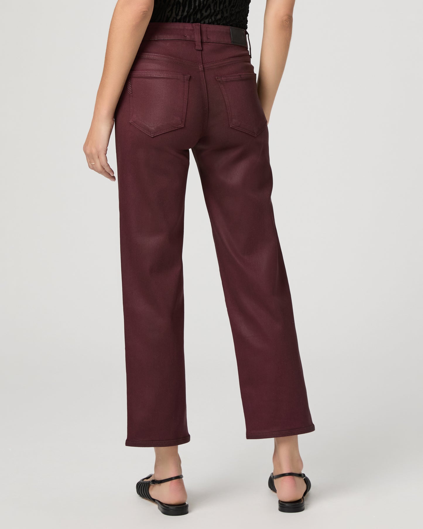Mason Ankle Straight - Dark Oxblood Luxe Coating 23