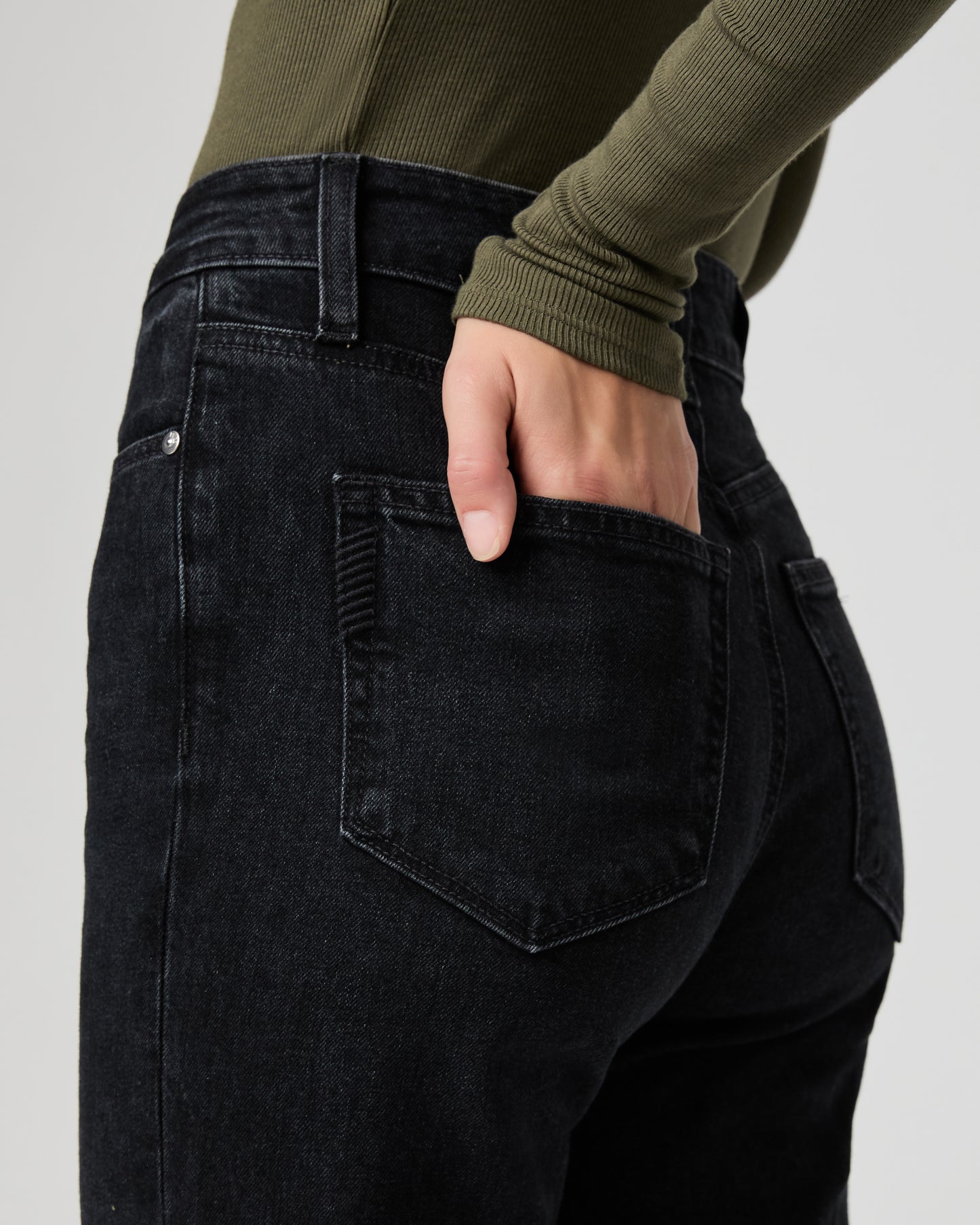 Stevie Straight Jean - Black Void