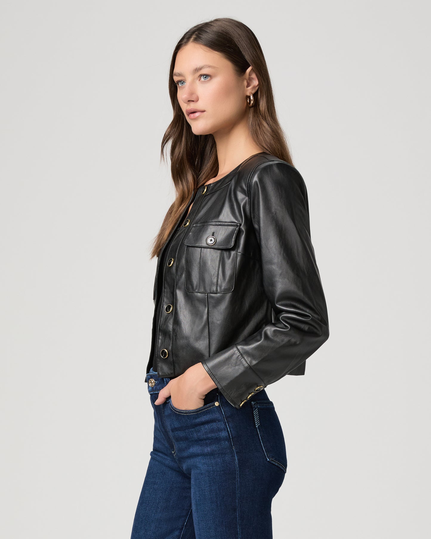 Verity Jacket - Black Faux Leather XXS