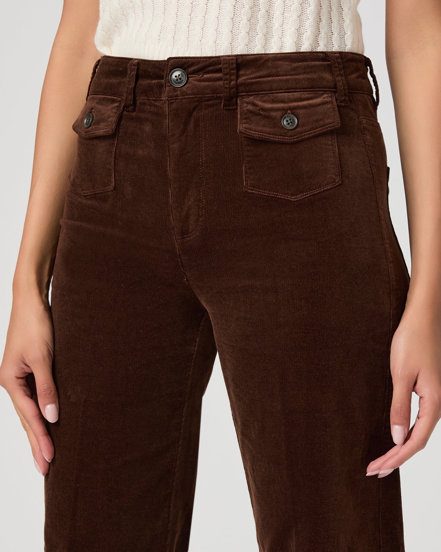 Leenah Ankle Wide Leg Pant - Chicory Coffee Corduroy 23