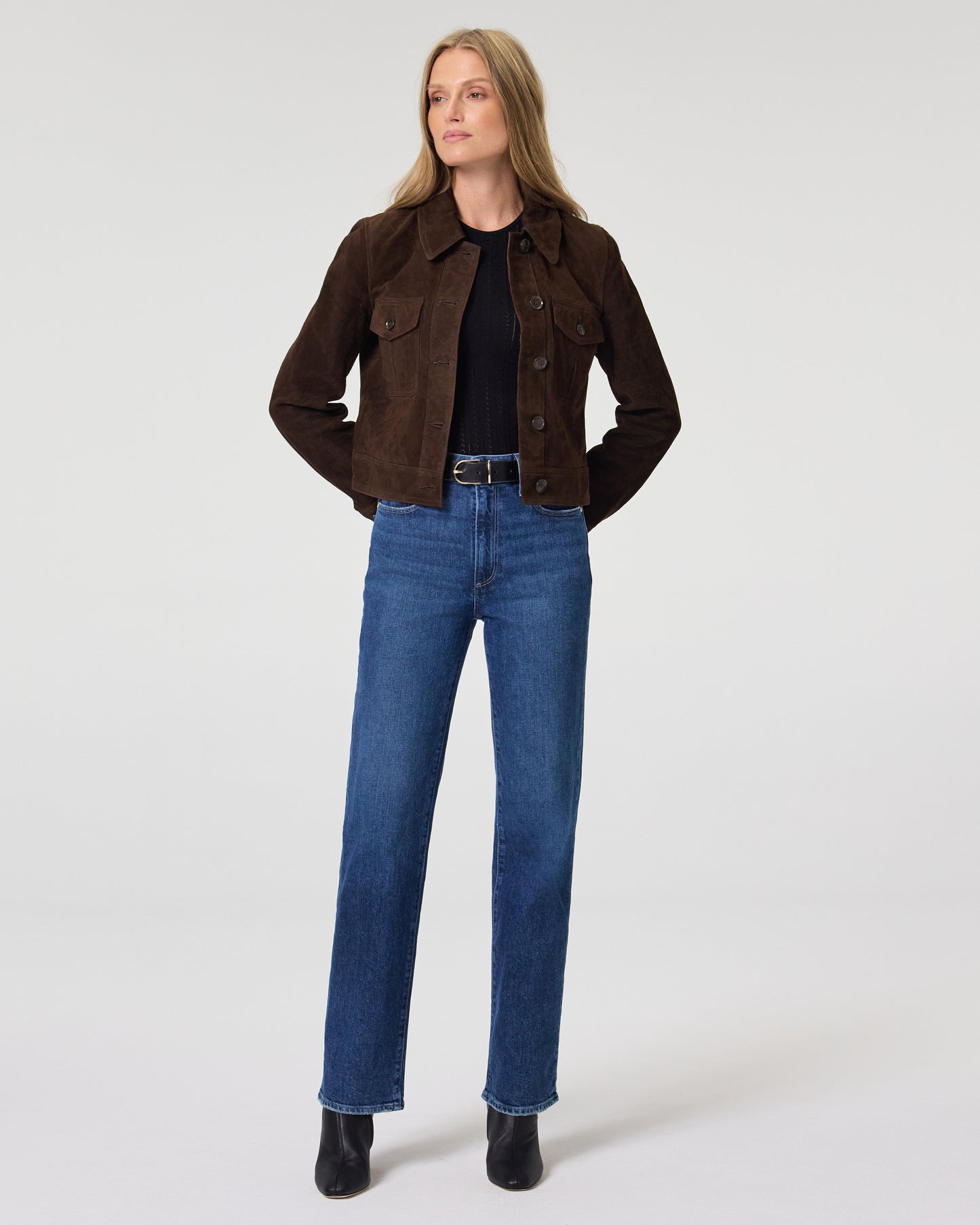 Feyd Jacket - Chocolate Brown Suede XS