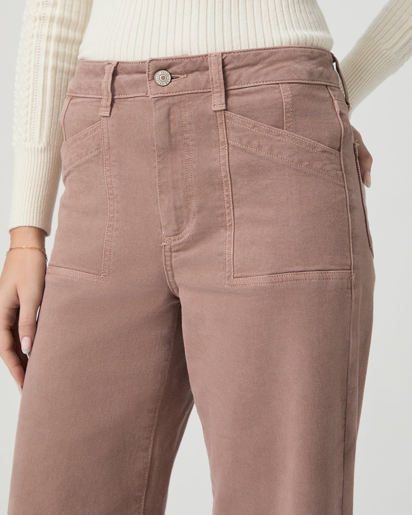 Anessa Wide Leg Jean - Vintage Mauve Mist 23