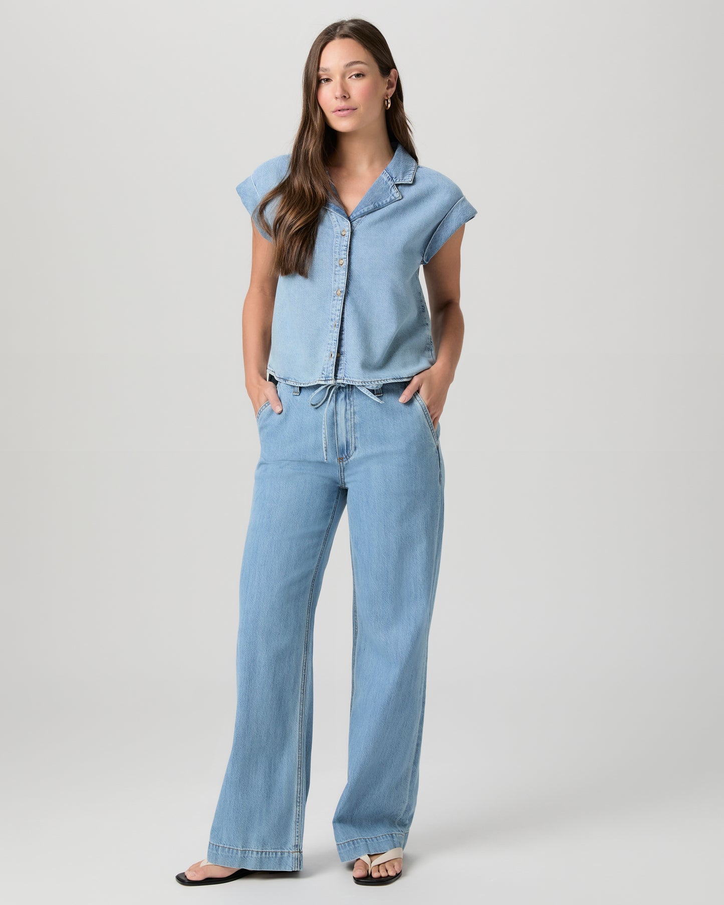 Zoey 31 Inch Wide Leg Jean - Tranquility 22