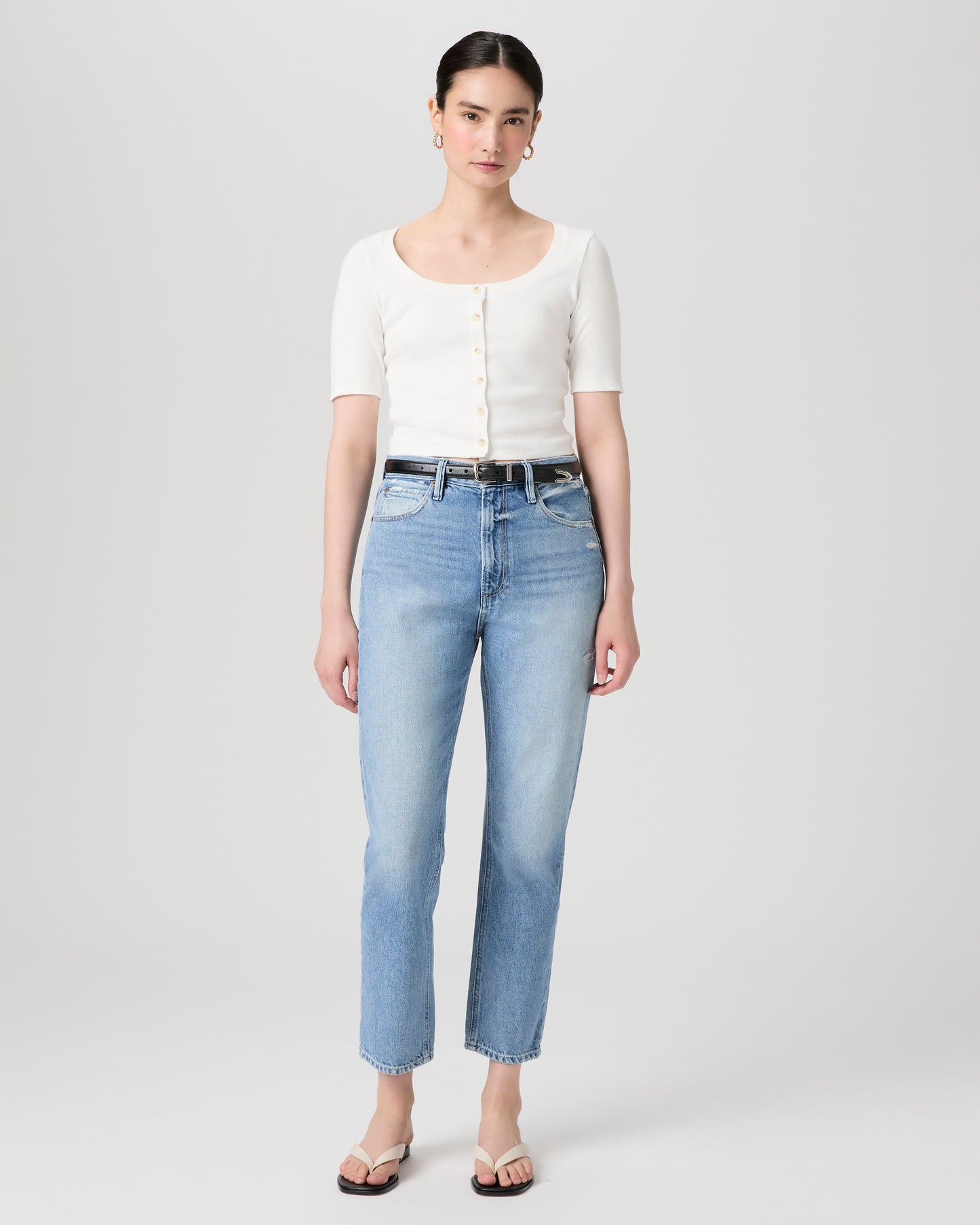 Billy Crop Straight Jean - High Brow Distressed 23