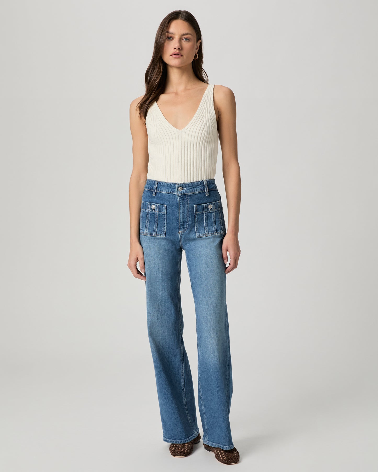Anessa 31 Inch Wide Leg Jean - Paley 23
