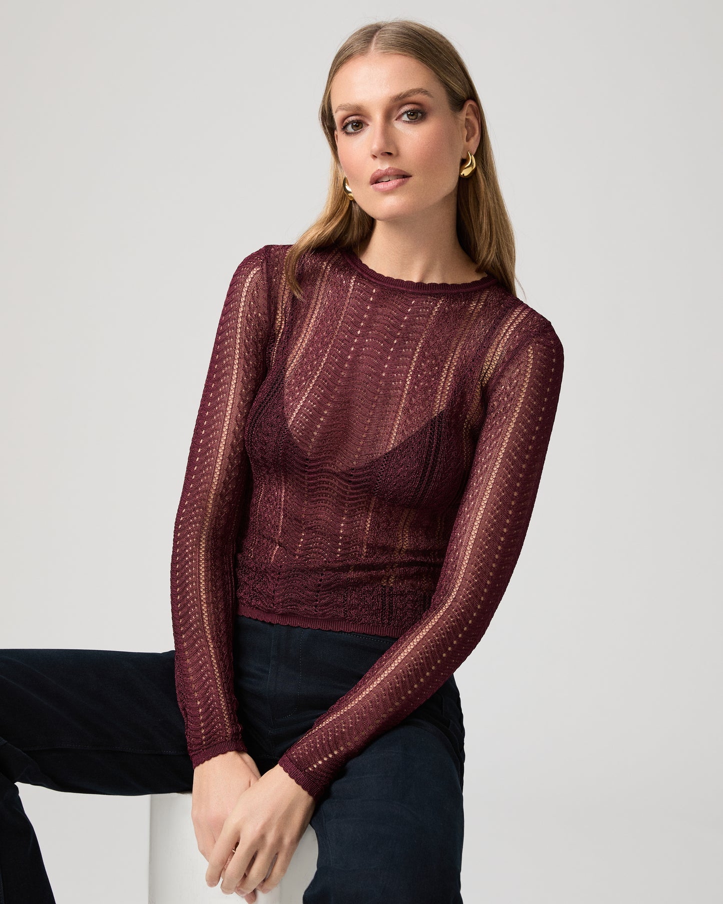 Petra Top - Black Cherry XXS