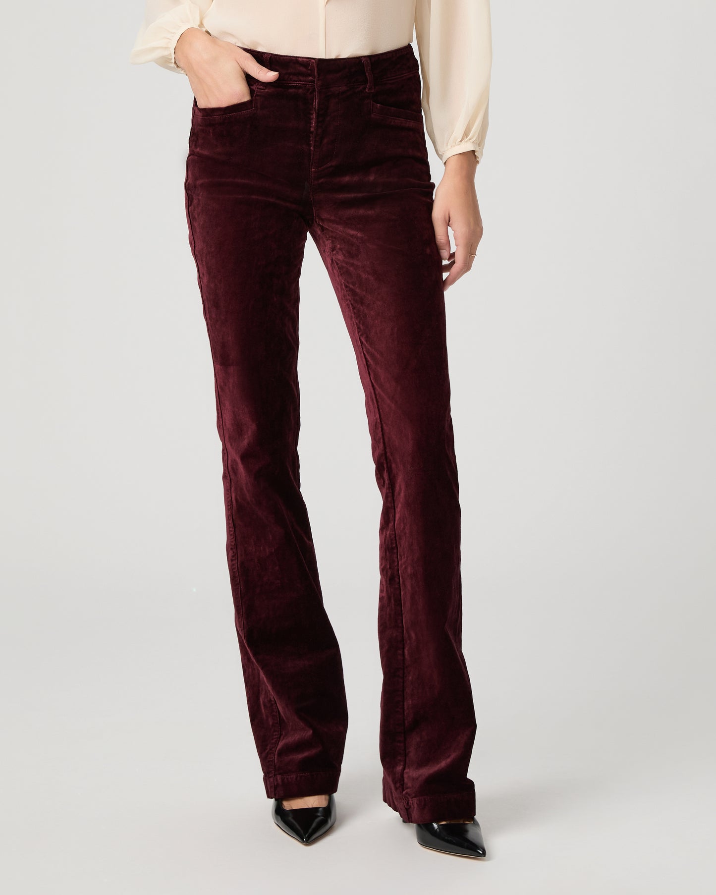 High Rise Laurel Canyon Bootcut - Dark Oxblood 23