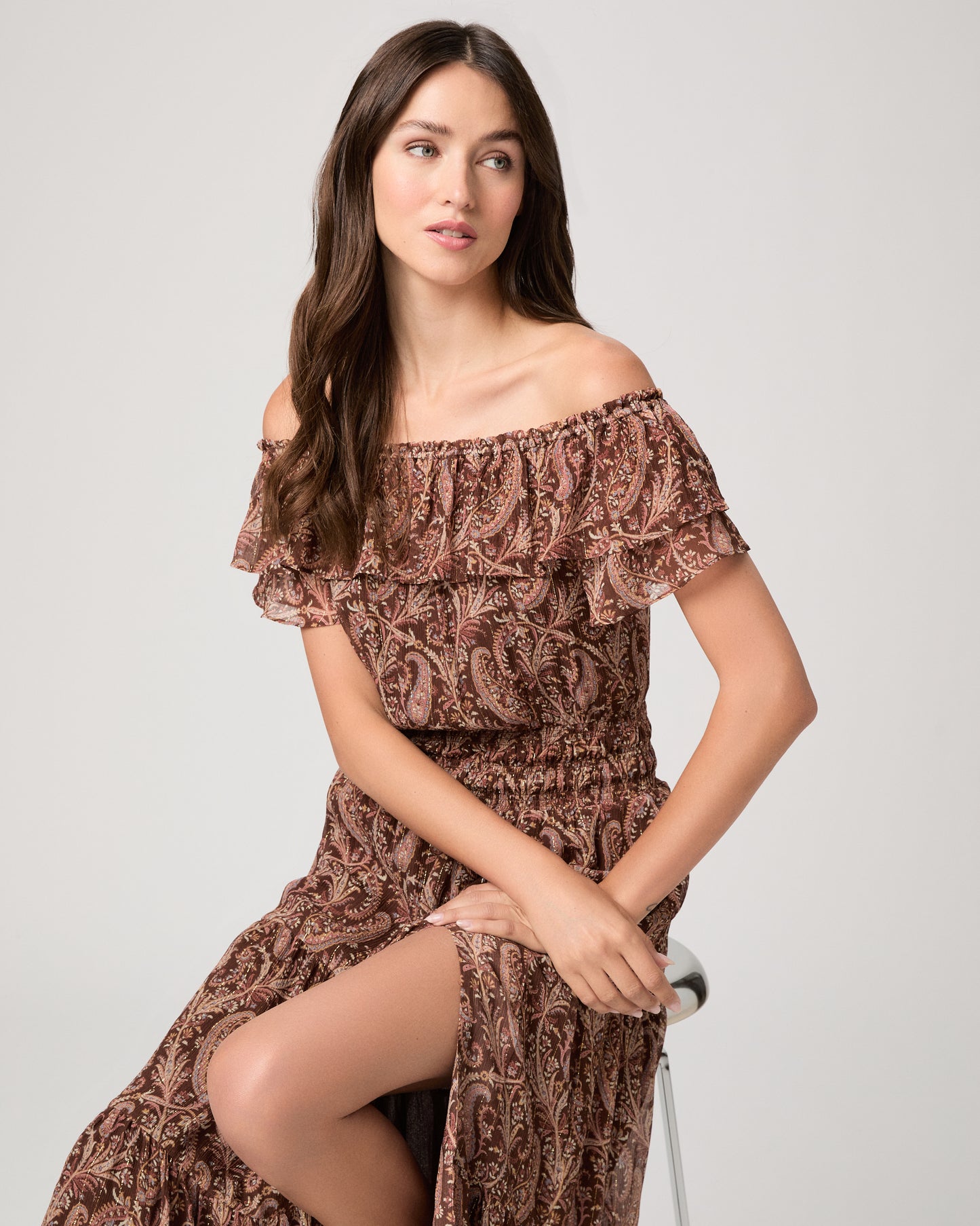 Alistar Dress - Oak Multi Silk XXS