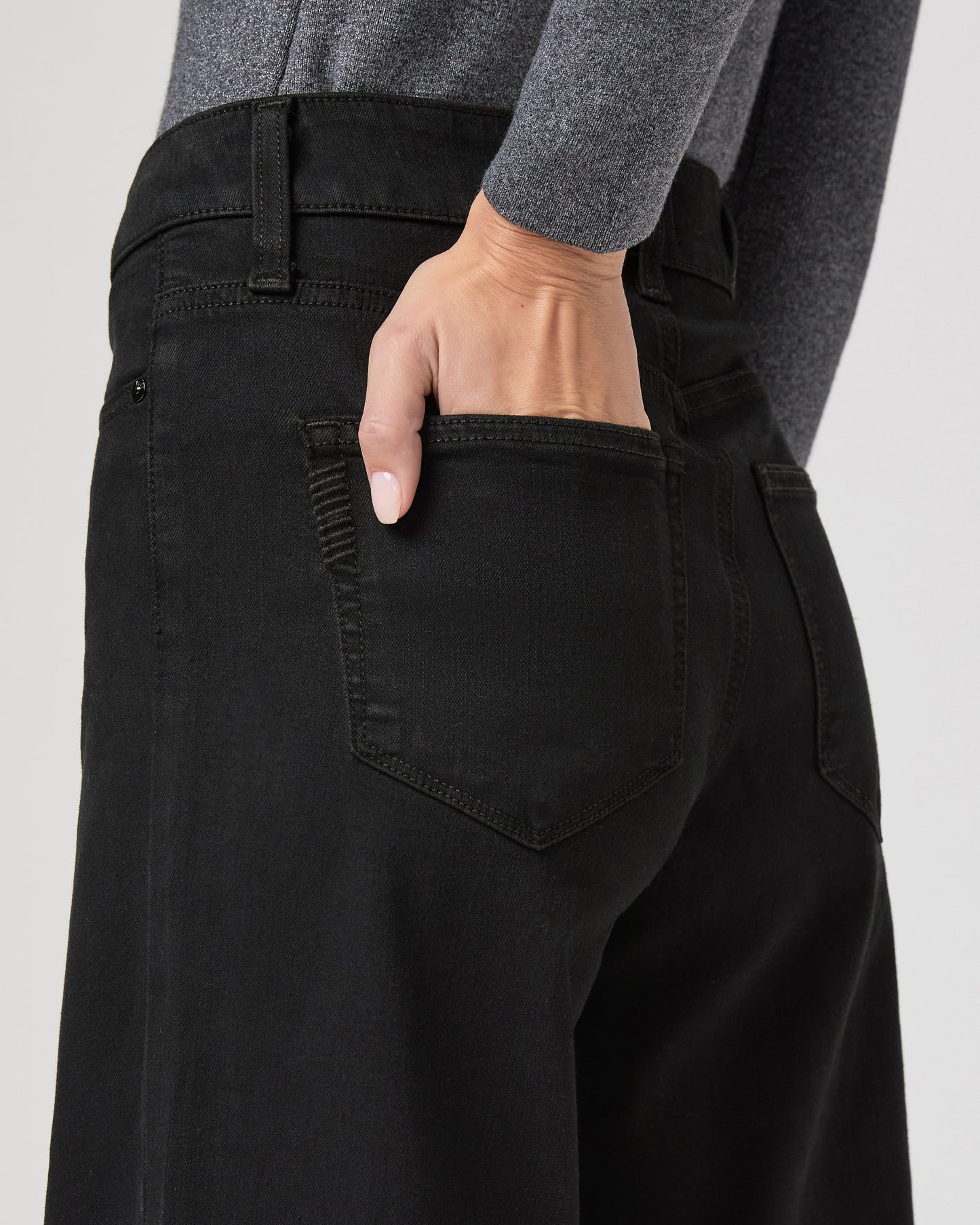 Anessa 33 Inch Wide Leg Jean - Black Shadow 23