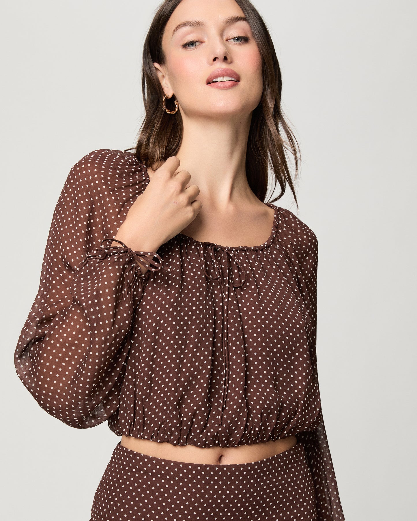 Capricorn Blouse - Mahogany/Ecru XXS