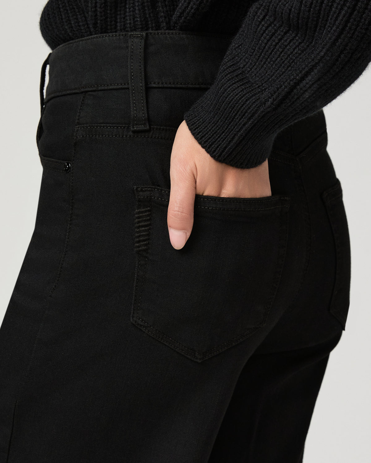 Anessa Petite 28 Inch Wide Leg Jean - Black Shadow 23