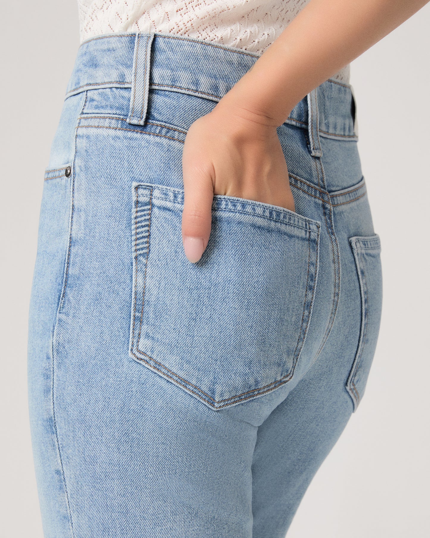 Stevie Ankle Petite Straight Jean - Glide