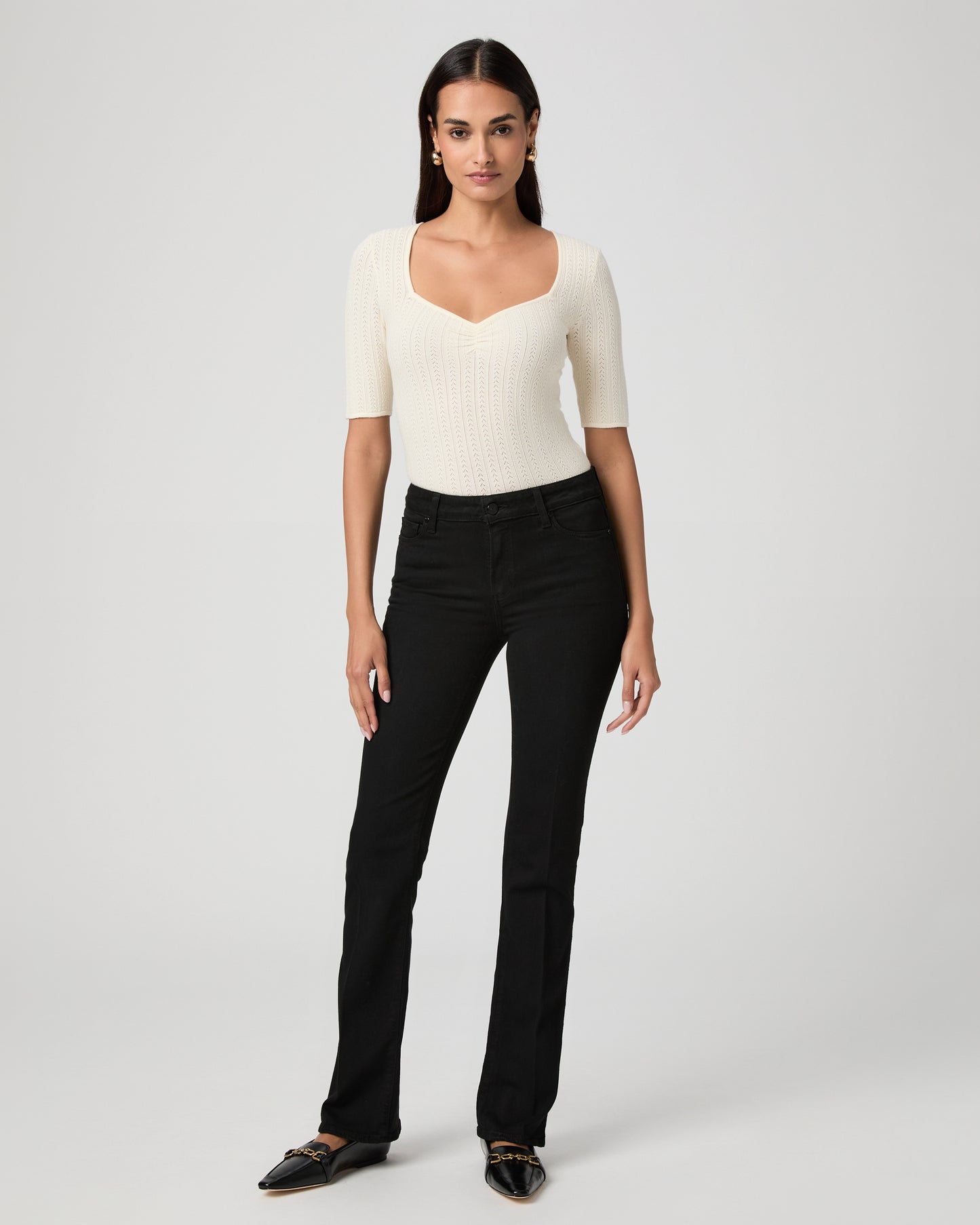 High Rise Manhattan 32 Inch Bootcut - Black Shadow 23