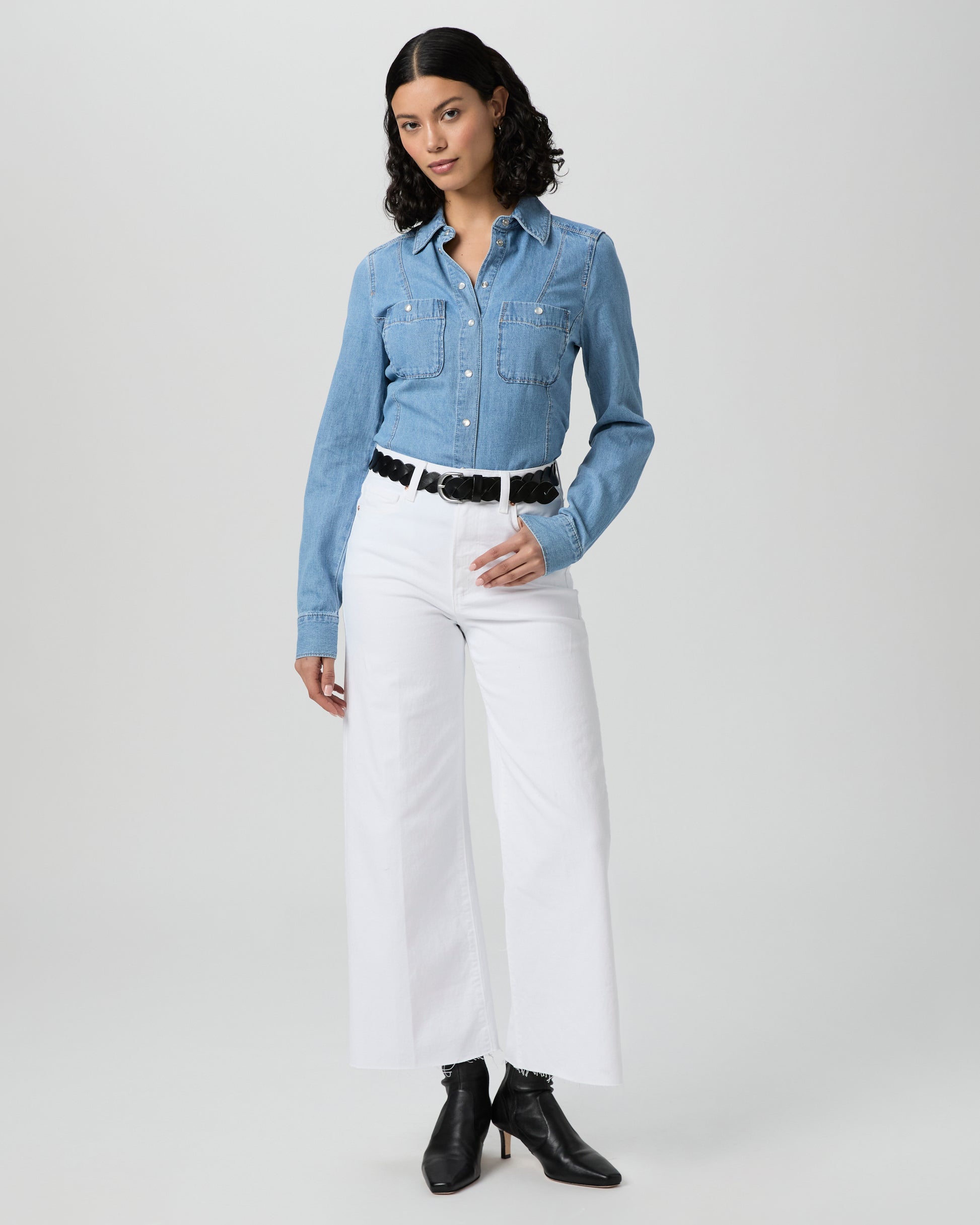 Anessa Wide Leg Jean - Crisp White 23