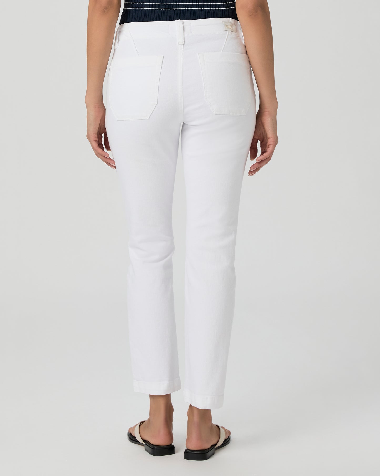 Mayslie Straight Ankle Pant - Crisp White 23