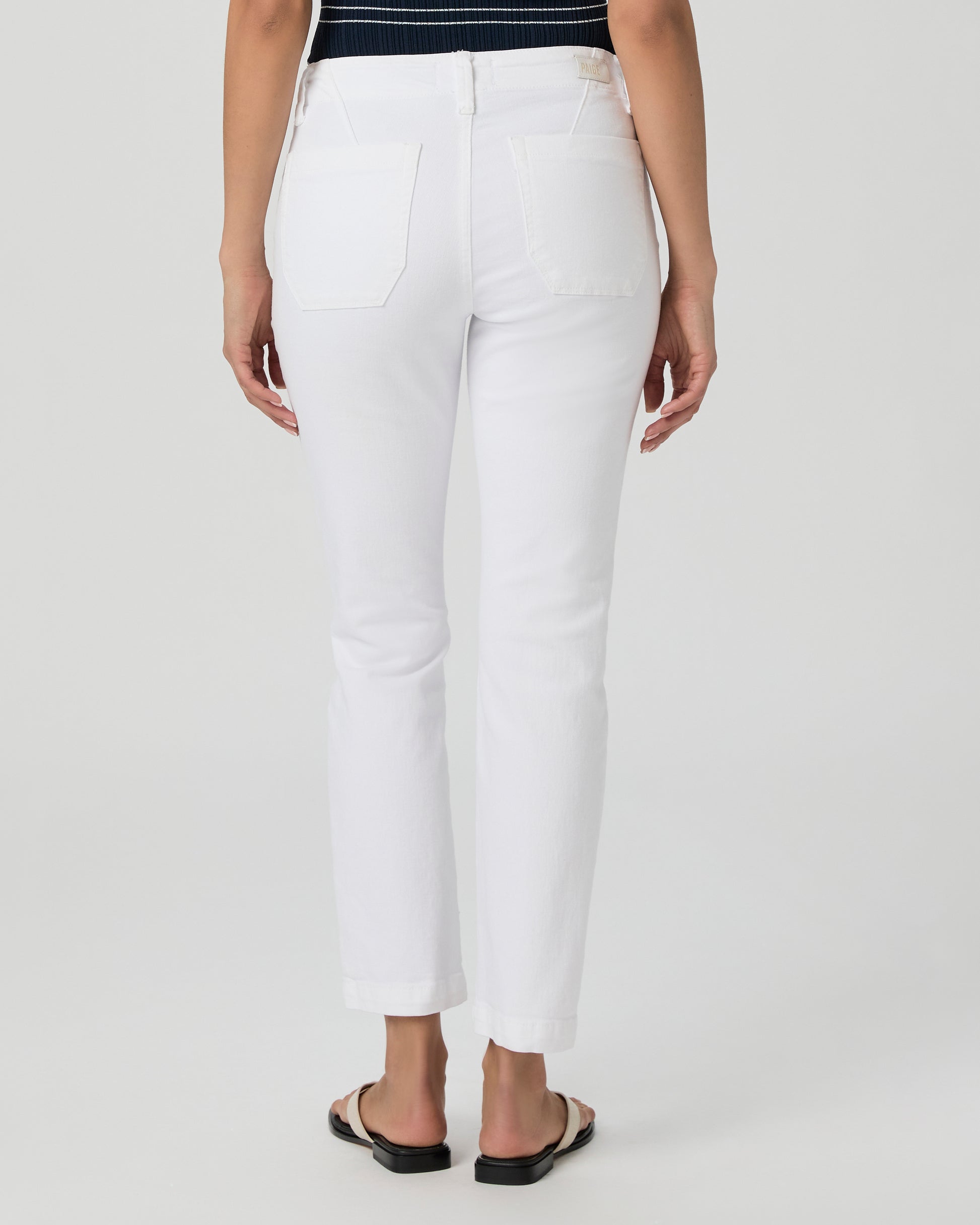 Mayslie Straight Ankle Pant - Crisp White 23