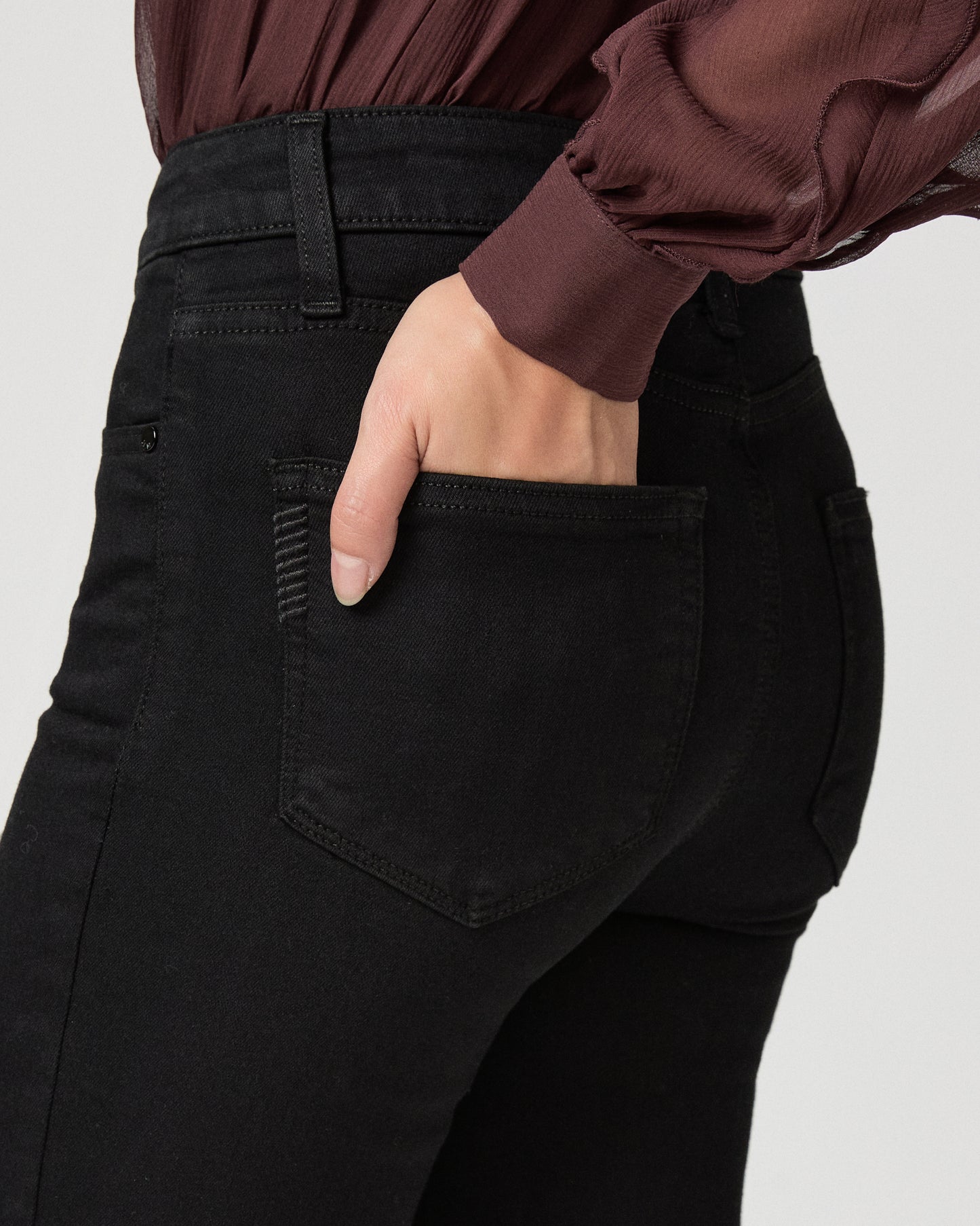 Genevieve Petite Flare Jean - Black Shadow 23