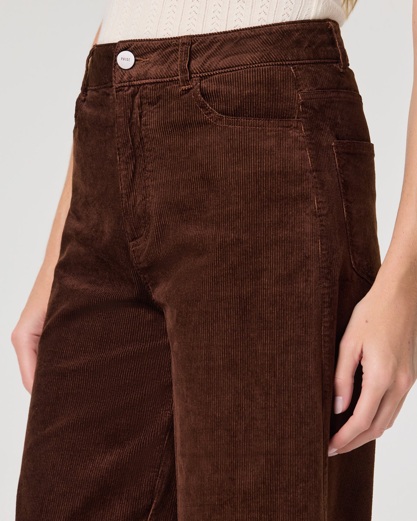 Harper Ankle Wide Leg Pant - Maple Brown Corduroy 23
