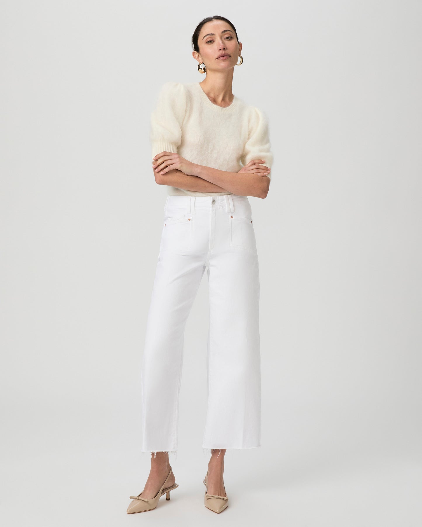Anessa Wide Leg Jean - Crisp White