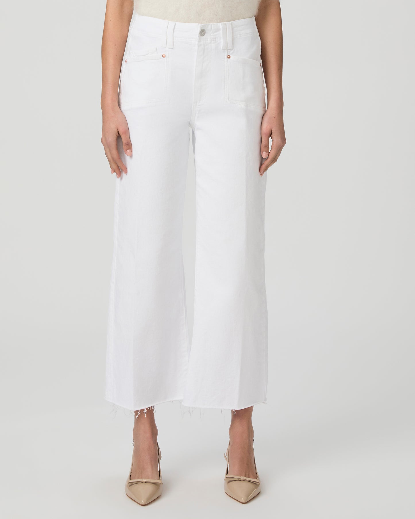 Anessa Wide Leg Jean - Crisp White