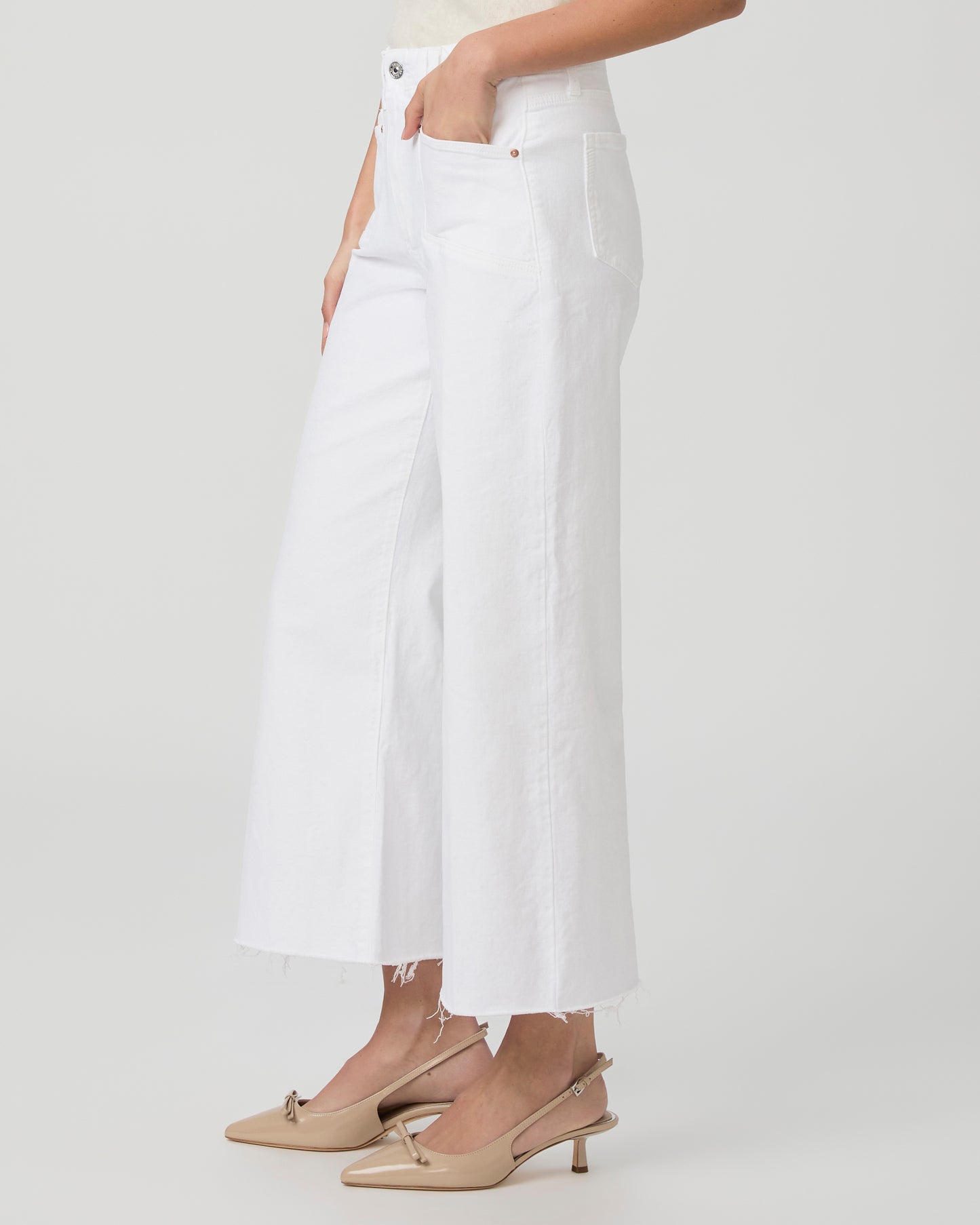 Anessa Wide Leg Jean - Crisp White